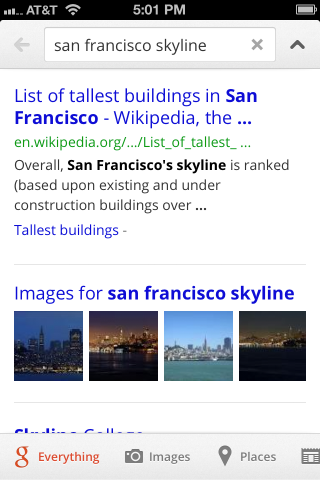 Google Search 2.0 f&uuml;r iOS (Bild: Google)